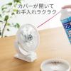 USB扇風機 USB充電式 マグネット クリップ 3WAY 静音 360° ブラック