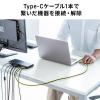 ドッキングステーション HDMI2つ 3画面出力対応 USB-C接続 専用AC付属 薄型 4K/60Hz対応