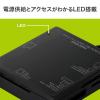 USBマルチカードリーダー SD microSD CF MS xDピクチャーカード対応 USB2.0 USB A接続 ブラック