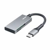 SD/microSDカードリーダー USB-C接続 USB3.2 Gen1 メッシュケーブル アルミ筐体