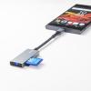 SD/microSDカードリーダー USB-C接続 USB3.2 Gen1 メッシュケーブル アルミ筐体