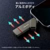 スティック型SSD 256GB USB 10Gbps USB A USB-C デュアルコネクタ 読み込み1000MB/s  ガンメタリック