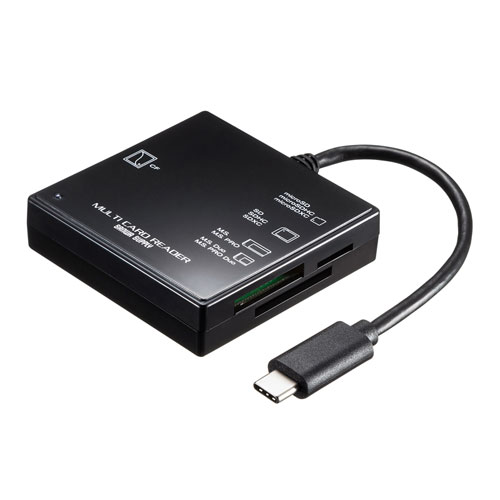 マルチカードリーダー USB Type-C接続 USB 3.2 SD microSD MS CFカード対応