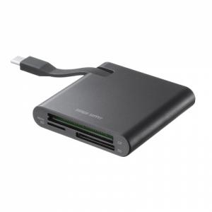 SD/microSD/CFカードリーダー USB Type-C接続 UHS-II対応 ケーブル一体型