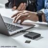 SD/microSD/CFカードリーダー USB Type-C接続 UHS-II対応 ケーブル一体型