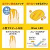 静音ワイヤレスType-CブルーLEDマウス(5ボタン・ブラック)
