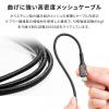 電力表示つき USB Type-Cケーブル USB PD100W対応 e-marker搭載 USB2.0 1m 高耐久 ブラック