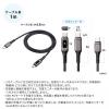 電力表示つき USB Type-Cケーブル USB PD100W対応 e-marker搭載 USB2.0 1m 高耐久 ブラック