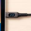 電力表示つき USB Type-Cケーブル USB PD100W対応 e-marker搭載 USB2.0 1m 高耐久 ブラック
