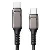 電力表示つき USB Type-Cケーブル USB PD100W対応 e-marker搭載 USB2.0 1m 高耐久 ブラック