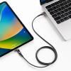 電力表示つき USB Type-Cケーブル USB PD100W対応 e-marker搭載 USB2.0 1m 高耐久 ブラック