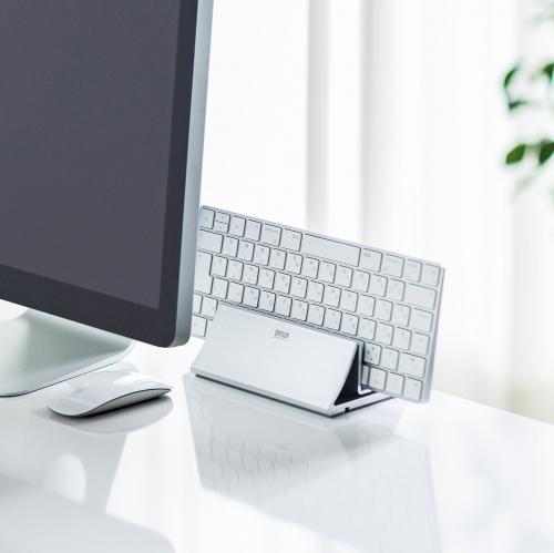 メモリダイレクト クラムシェルスタンド ノートパソコンスタンド Macbook アルミ ノートpcスタンド 縦置き 幅調節可 在宅勤務
