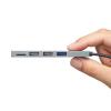 USB 3.2 Gen1+USB2.0 コンボ　スリムハブ(カードリーダー付き)