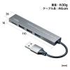 USB 3.2 Gen1+USB2.0 コンボ　スリムハブ(カードリーダー付き)
