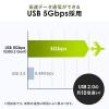 USBメモリ 16GB USB A USB Type-C デュアルコネクタ USB 5Gbps スイング式 ネックストラップ付き