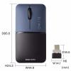 ワイヤレスマウス SLIMO 充電式 USB Type-C ネイビー 静音