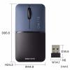 ワイヤレスマウス SLIMO 充電式 USB A ネイビー 静音