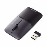 薄型ワイヤレスマウス SLIMO 充電式 USB A ブラック 静音
