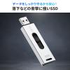 スティック型SSD 1TB USB3.2 Gen2 USB A スライド式コネクタ シルバー テレビ録画 ゲーム機 PS5/PS4対応