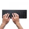 Bluetoothキーボード コンパクト スリム パンタグラフ テンキー付き ブラック