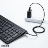 Bluetoothキーボード コンパクト スリム パンタグラフ テンキー付き ブラック