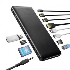 ドッキングステーション HDMI2つ 3画面出力対応 USB-C接続 専用AC付属 薄型 4K/60Hz対応
