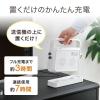 テレビ用ワイヤレススピーカー(手元スピーカー・コードレス・充電式・最大25m・ホワイト)　耳元で聞ける 高齢者向け TV会議