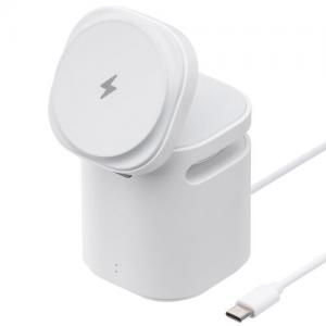 Bluetoothスピーカー ワイヤレス充電 7.5W スタンド機能 ホワイト