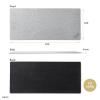 フェルトデスクマット 90×40cm グレー 天然ゴム使用 布製マット