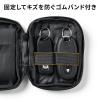 スマートキーケース スマートキー2個収納 カード2枚収納 防水 防塵 止水ファスナー 外側ポケット付き キーリング付属 ブラック