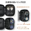 スマートキーケース スマートキー2個収納 カード2枚収納 防水 防塵 止水ファスナー 外側ポケット付き キーリング付属 カーキ