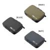 スマートキーケース スマートキー2個収納 カード2枚収納 防水 防塵 止水ファスナー 外側ポケット付き キーリング付属 カーキ