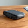 スマートキーケース スマートキー2個収納 カード2枚収納 防水 防塵 止水ファスナー 外側ポケット付き キーリング付属 ネイビー