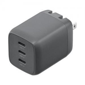 USB PD ACアダプタ USB-C×3 1ポート最大67W 合計65W GaN採用 折りたたみ式プラグ