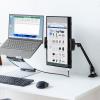モバイルモニタースタンド クランプ式 15.8インチ 15.6インチ 360度回転 伸縮アーム モバイルディスプレイ タブレット