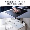 ガラスマウスパッド 縦26cm 横35cm Mサイズ ホワイト