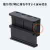 USBハブ クリップ固定 Type-A接続 1.5mケーブル 4ポート シルバー クランプ固定 机固定