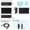 クランプ固定式 USBハブ USB Type-C接続 1.5mケーブル 4ポート ブラック