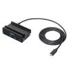 クランプ固定式 USBハブ USB Type-C接続 1.5mケーブル 4ポート ブラック