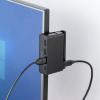 クランプ固定式 USBハブ USB Type-C接続 1.5mケーブル 4ポート ブラック