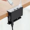 クランプ固定式 USBハブ USB Type-C接続 1.5mケーブル 4ポート シルバー