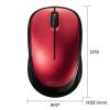 静音BluetoothブルーLEDマウス(レッド)