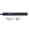 USB Type-Cハブ USB3.1 Gen1 USB2.0 コンボハブ 4ポート ブラック