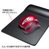 リストレスト付きマウスパッド レザー調素材 高さ18.5mm ブラック