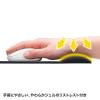 リストレスト付きマウスパッド 布素材 高さ18.5mm ブラック