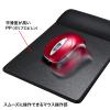リストレスト付きマウスパッド 布素材 高さ18.5mm ブラック