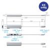 USB Type-Cハブ USB PD充電 60W対応 HDMI出力 MacBook iPad Pro対応 4K/30Hz USB Aポート アルミ ガンメタ