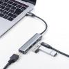 USB Type-Cハブ USB PD充電 60W対応 HDMI出力 MacBook iPad Pro対応 4K/30Hz USB Aポート アルミ ガンメタ