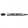 USB Type-Cハブ USB PD充電 60W対応 HDMI出力 MacBook iPad Pro対応 4K/30Hz USB Aポート アルミ ガンメタ