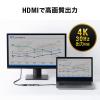 【在庫限り】USB Type-Cハブ USB PD充電 60W対応 HDMI出力 MacBook iPad Pro対応 4K/30Hz USB Aポート アルミ シルバー